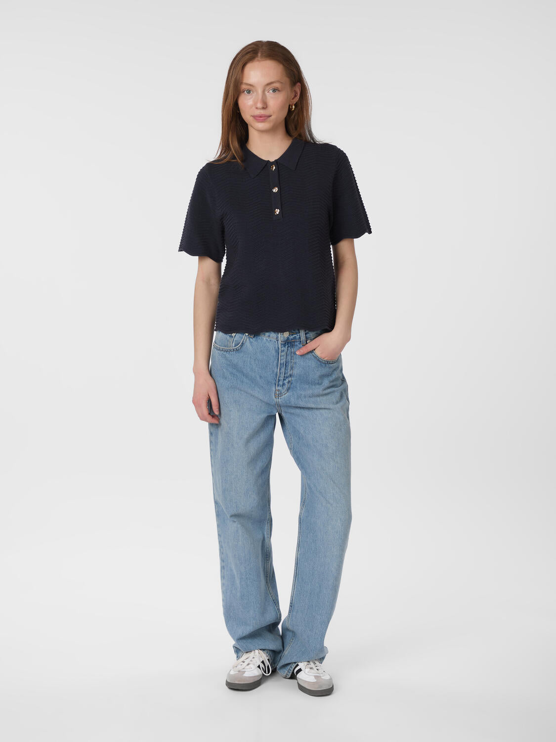 Soko Wave Knit polo t-shirt - Midnight Blue